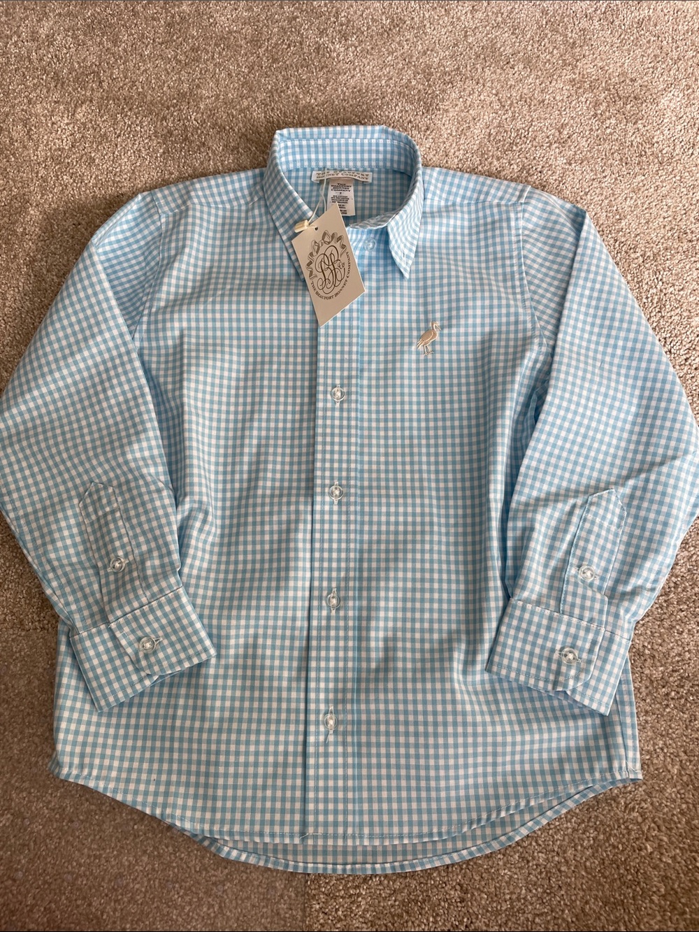 The Beaufort Bonnet Company Light Blue Gingham Button-Down Shirt- Dean’s List